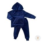 Trening catifea cu glugă bleumarin