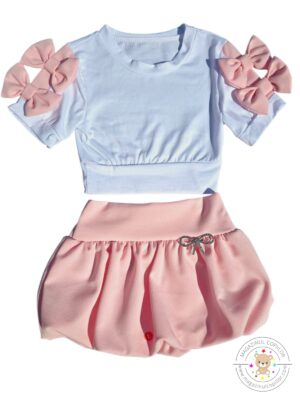 Costum fete Estera roz