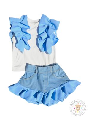 Costum fete Corina bleu