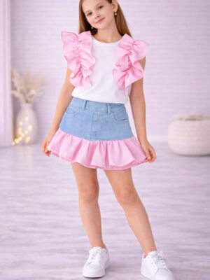 Costum fete Corina roz