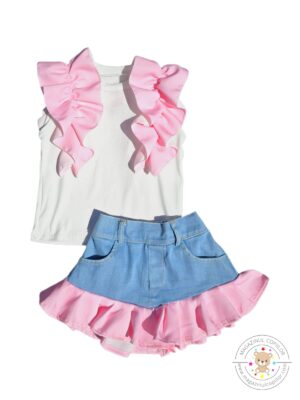Costum fete Corina roz