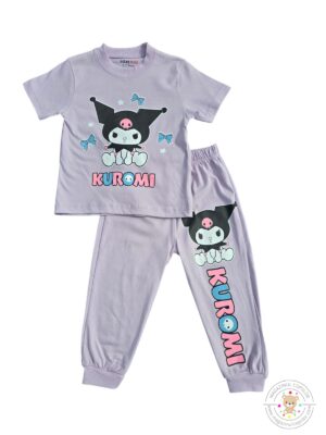 Pijama fete Kuromi mov