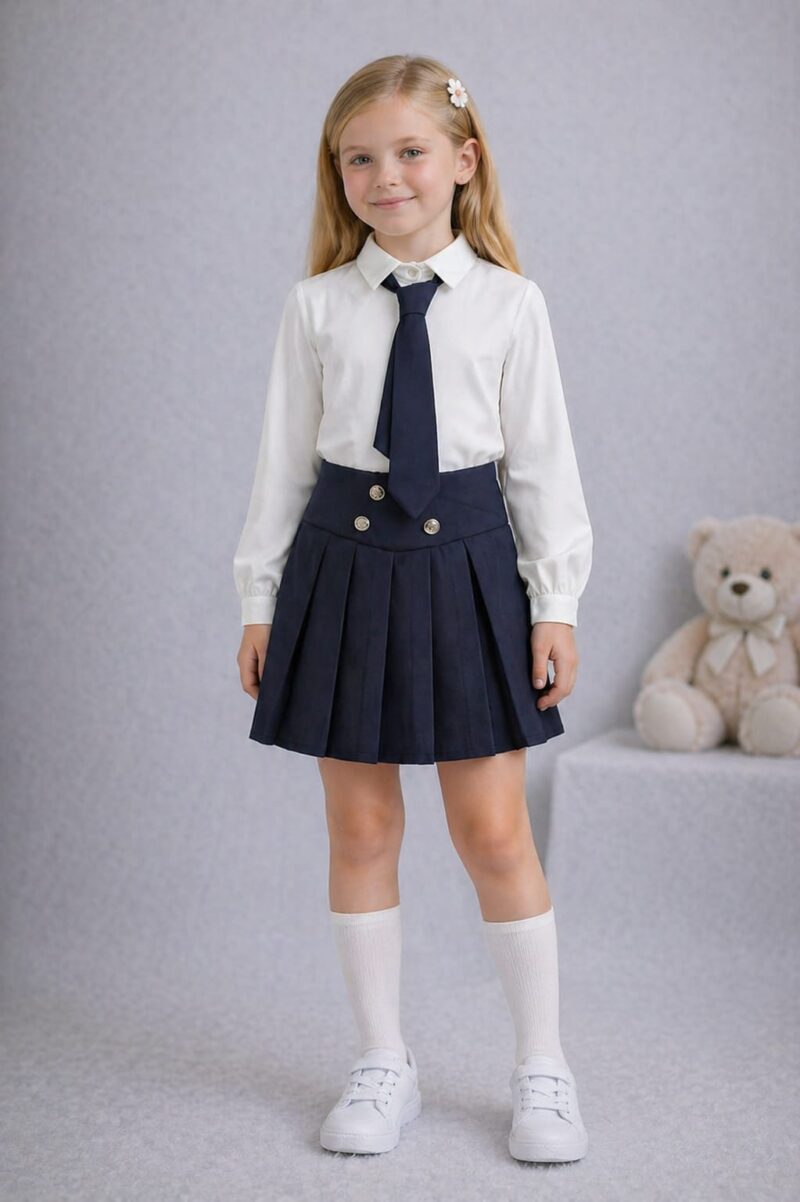 Costum fete Florina bleumarin 3