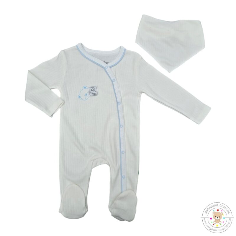 Salopetă bebe BGS Concept albă 2