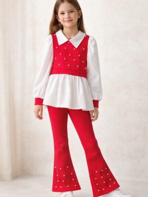 Costum fete Ina roșu