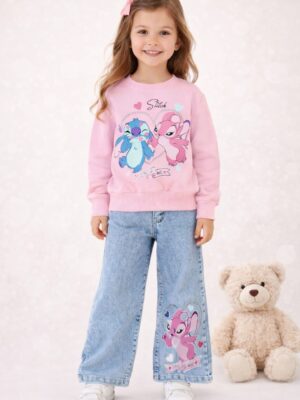 Costum fete Stitch and Angel roz