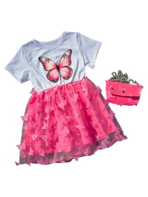 Rochiță Butterfly roz