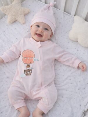 Salopetă bebe Thelma roz