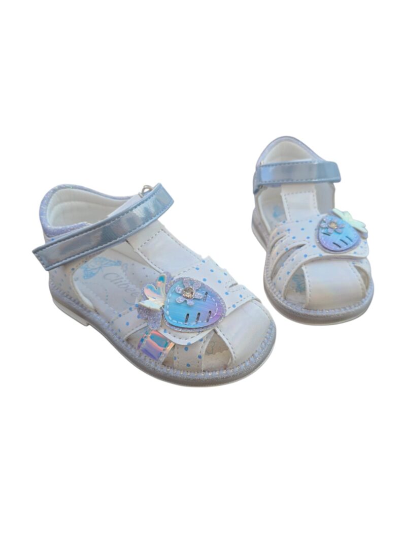 Sandale fete Cami albe