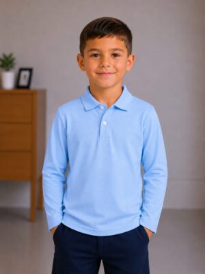 Bluză băieți polo bleu