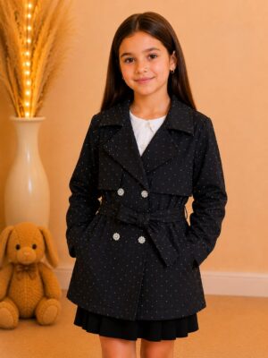 Trench fete Anisia negru