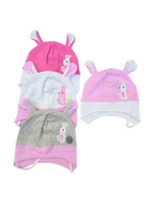 Căciulă fete Cute bunny 0-6 luni