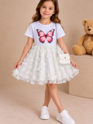 Rochiță Butterfly albă